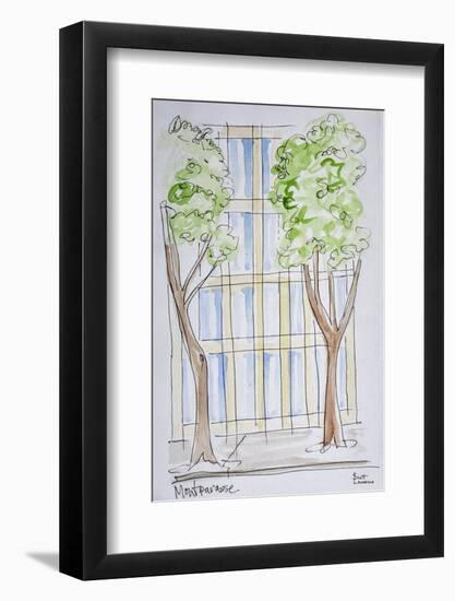 A stylized view of Boulevard Montparnasse, Paris, France-Richard Lawrence-Framed Photographic Print