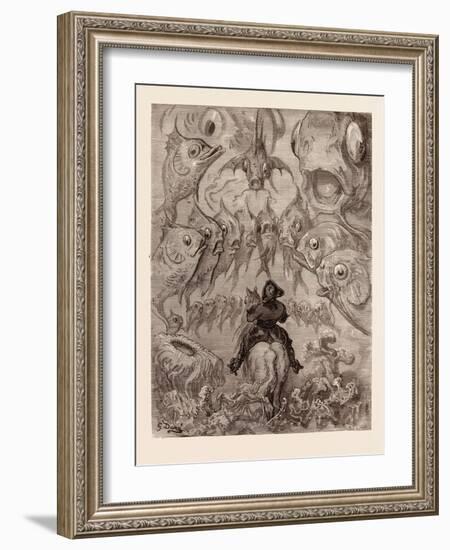 A Submarine World-Gustave Dore-Framed Giclee Print