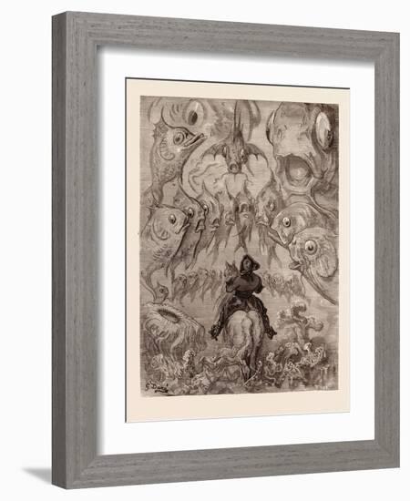 A Submarine World-Gustave Dore-Framed Giclee Print