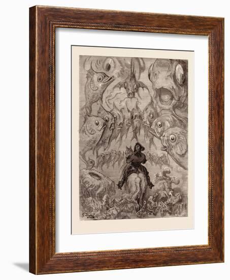 A Submarine World-Gustave Dore-Framed Giclee Print