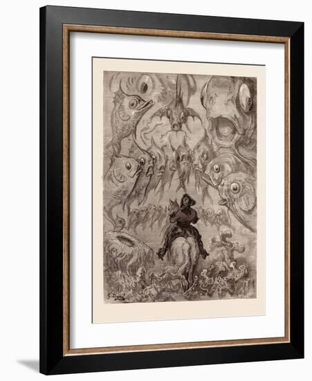 A Submarine World-Gustave Dore-Framed Giclee Print