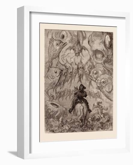 A Submarine World-Gustave Dore-Framed Giclee Print