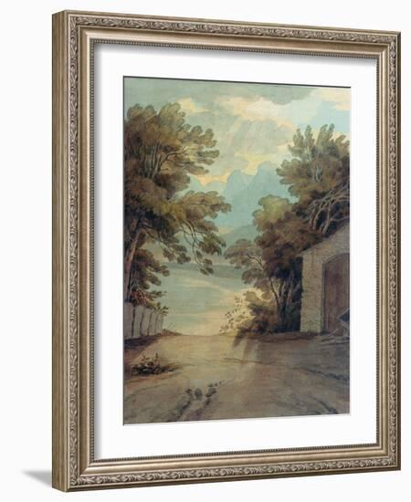 A Subterranean Passage to the Quarry at Liverpool (Watercolour)-John White Abbott-Framed Giclee Print