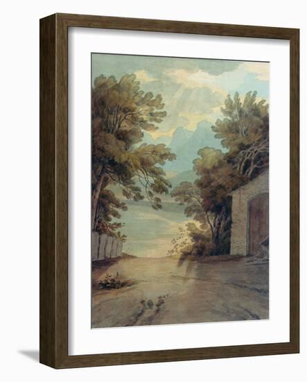 A Subterranean Passage to the Quarry at Liverpool (Watercolour)-John White Abbott-Framed Giclee Print