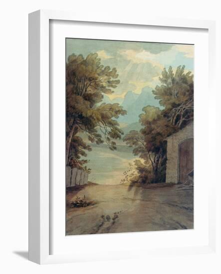 A Subterranean Passage to the Quarry at Liverpool (Watercolour)-John White Abbott-Framed Giclee Print