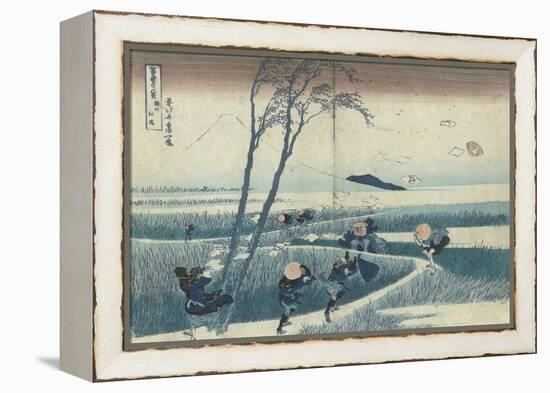 A Sudden Gust of Wind-Katsushika Hokusai-Framed Premier Image Canvas