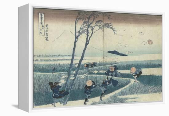 A Sudden Gust of Wind-Katsushika Hokusai-Framed Premier Image Canvas