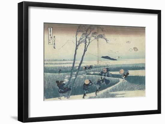 A Sudden Gust of Wind-Katsushika Hokusai-Framed Giclee Print