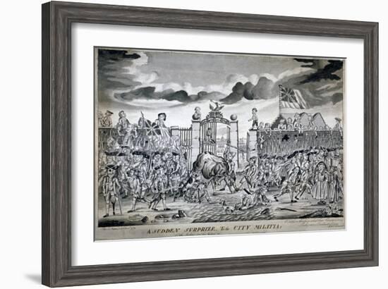 A Sudden Surprize to the City Militia, 1774-John Nixon-Framed Giclee Print