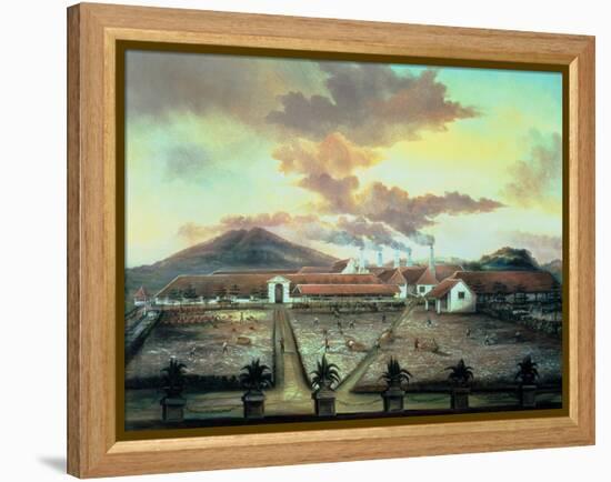 A Sugar Plantation in the South of Trinidad, circa 1850-C. Bauer-Framed Premier Image Canvas