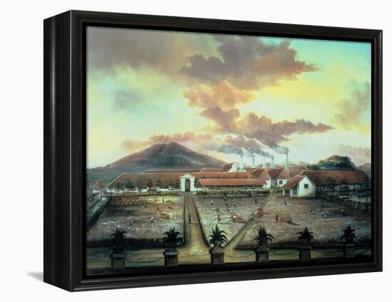 A Sugar Plantation in the South of Trinidad, circa 1850-C. Bauer-Framed Premier Image Canvas