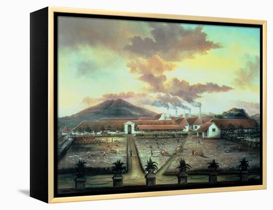 A Sugar Plantation in the South of Trinidad, circa 1850-C. Bauer-Framed Premier Image Canvas