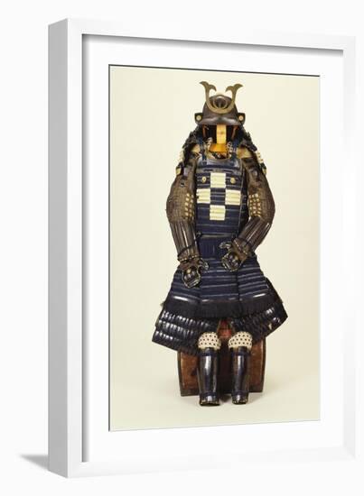 A Suit of Samurai Armour, the Kabuto Comprising a Fine Sixty-Two Plate Russet-Iron Sujibach-null-Framed Giclee Print