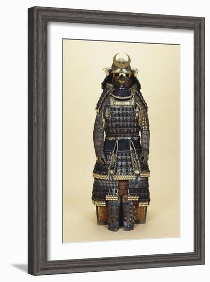 A Suit of Samurai Armour, the Kabuto Comprising a Fine Sixty-Two Plate Russet-Iron Sujibachi and…-null-Framed Giclee Print