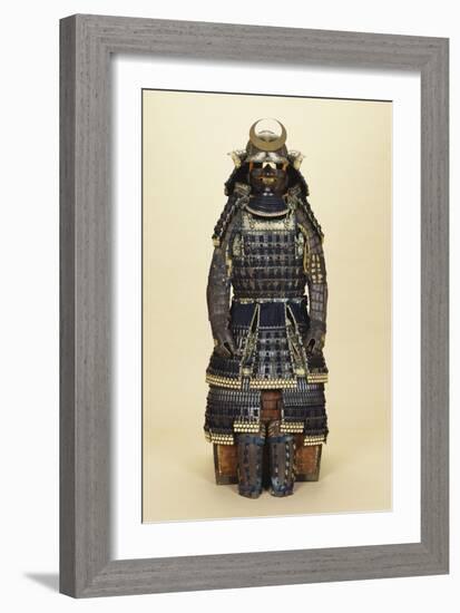 A Suit of Samurai Armour, the Kabuto Comprising a Fine Sixty-Two Plate Russet-Iron Sujibachi and…-null-Framed Giclee Print