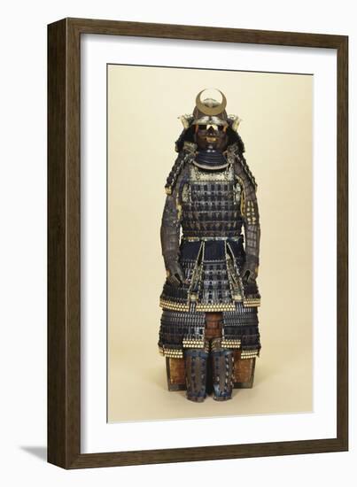 A Suit of Samurai Armour, the Kabuto Comprising a Fine Sixty-Two Plate Russet-Iron Sujibachi and…-null-Framed Giclee Print
