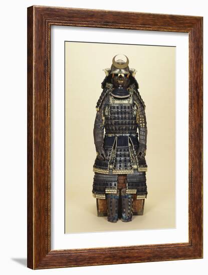 A Suit of Samurai Armour, the Kabuto Comprising a Fine Sixty-Two Plate Russet-Iron Sujibachi and…-null-Framed Giclee Print