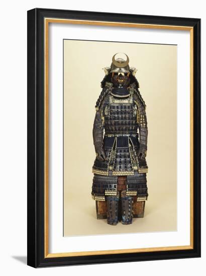 A Suit of Samurai Armour, the Kabuto Comprising a Fine Sixty-Two Plate Russet-Iron Sujibachi and…-null-Framed Giclee Print