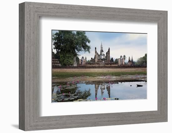 A Sukhothai Era Buddha at Wat Mahathat, Sukhothai Historical Park, Thailand-Alex Robinson-Framed Photographic Print