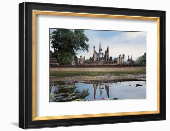 A Sukhothai Era Buddha at Wat Mahathat, Sukhothai Historical Park, Thailand-Alex Robinson-Framed Photographic Print