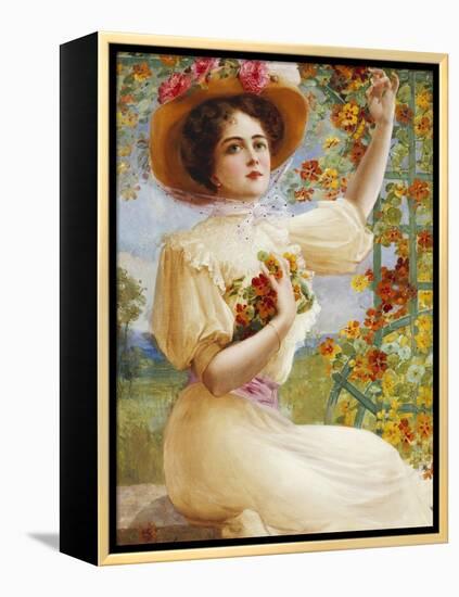 A Summer Beauty, 1909-Emile Vernon-Framed Premier Image Canvas