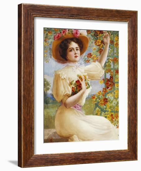 A Summer Beauty, 1909-Emile Vernon-Framed Giclee Print