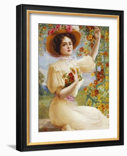 A Summer Beauty, 1909-Emile Vernon-Framed Giclee Print