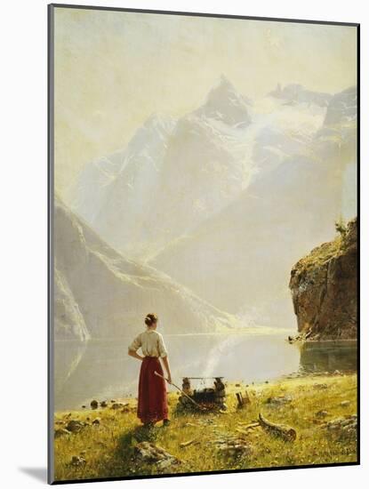 A Summer Day on a Norwegian Fjord-Dahl Hans-Mounted Giclee Print