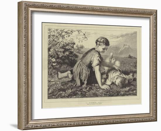 A Summer Idly-Karl Wilhelm Friedrich Bauerle-Framed Premium Giclee Print