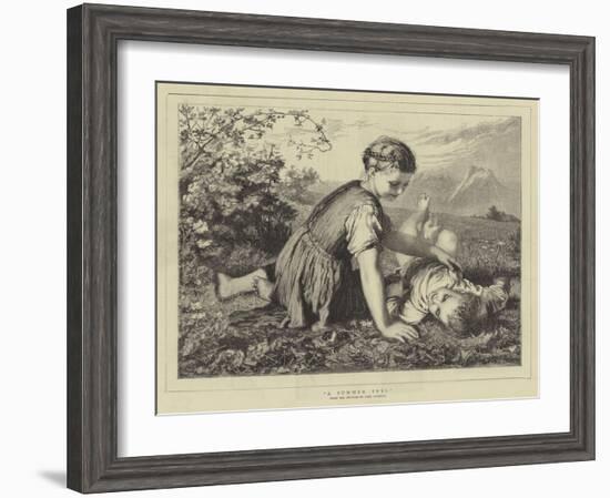 A Summer Idly-Karl Wilhelm Friedrich Bauerle-Framed Premium Giclee Print