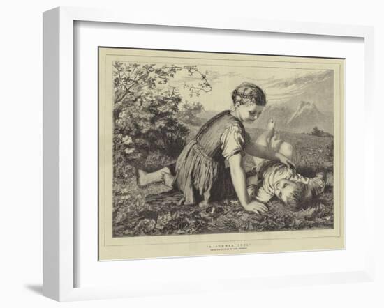 A Summer Idly-Karl Wilhelm Friedrich Bauerle-Framed Premium Giclee Print