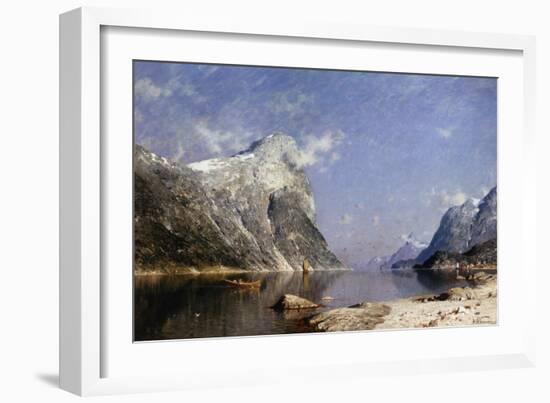 A Summer's Day on the Fjord-Adelsteen Normann-Framed Giclee Print