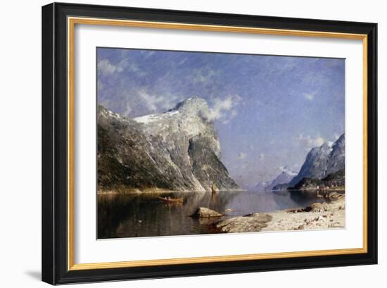 A Summer's Day on the Fjord-Adelsteen Normann-Framed Giclee Print