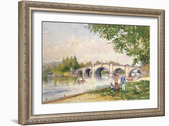 A Summer's Day, Richmond Bridge-John Sutton-Framed Giclee Print