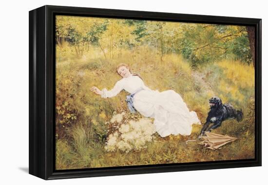 A Summer's Day-Edward Killingworth Johnson-Framed Premier Image Canvas