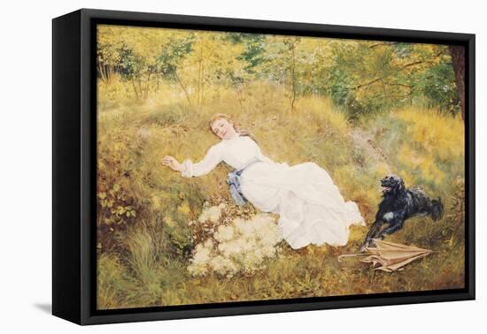 A Summer's Day-Edward Killingworth Johnson-Framed Premier Image Canvas