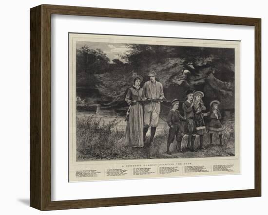 A Summer's Holiday, Starting the Team-Arthur Hopkins-Framed Giclee Print