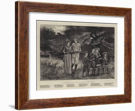 A Summer's Holiday, Starting the Team-Arthur Hopkins-Framed Giclee Print