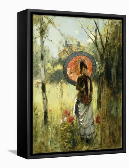 A Summer Stroll-Albert Lynch-Framed Premier Image Canvas