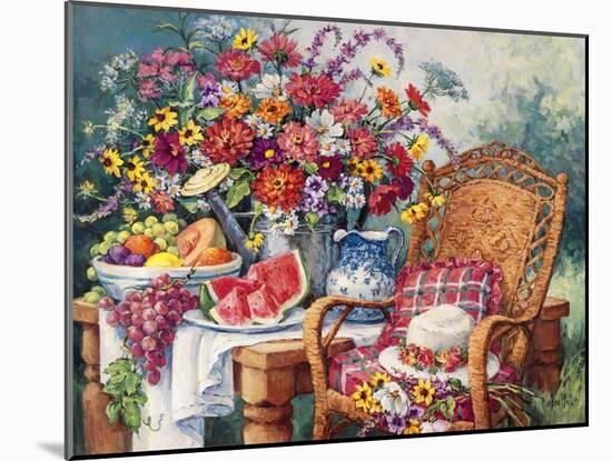 A Summers Picnic-Barbara Mock-Mounted Giclee Print