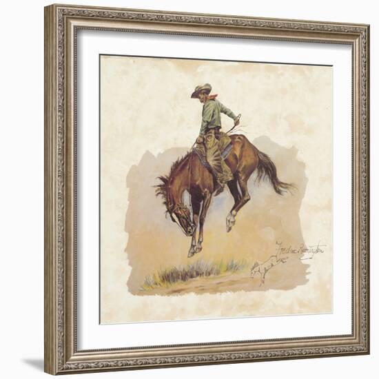 A 'Sun Fisher'-Frederic Sackrider Remington-Framed Giclee Print