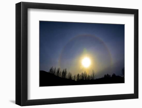 A sun halo seen in northern British Columbia-Richard Wright-Framed Photographic Print