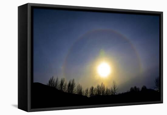 A sun halo seen in northern British Columbia-Richard Wright-Framed Premier Image Canvas