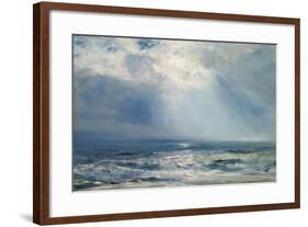 A Sunbeam over the Sea, 1890 (Oil on Panel)-Henry Moore-Framed Giclee Print