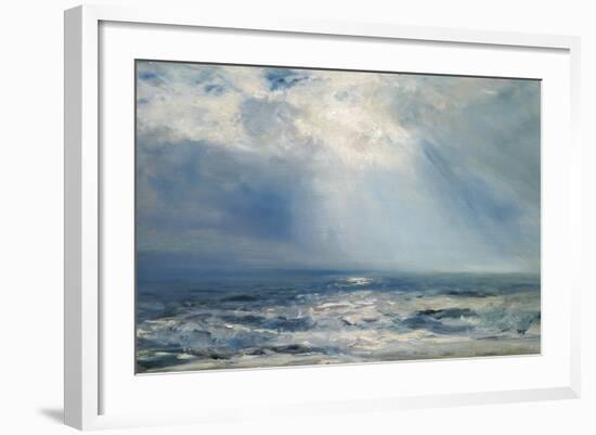 A Sunbeam over the Sea, 1890 (Oil on Panel)-Henry Moore-Framed Giclee Print