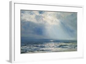 A Sunbeam over the Sea, 1890 (Oil on Panel)-Henry Moore-Framed Giclee Print