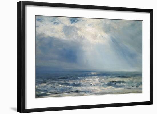 A Sunbeam over the Sea, 1890 (Oil on Panel)-Henry Moore-Framed Giclee Print