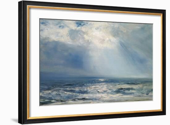 A Sunbeam over the Sea, 1890 (Oil on Panel)-Henry Moore-Framed Giclee Print