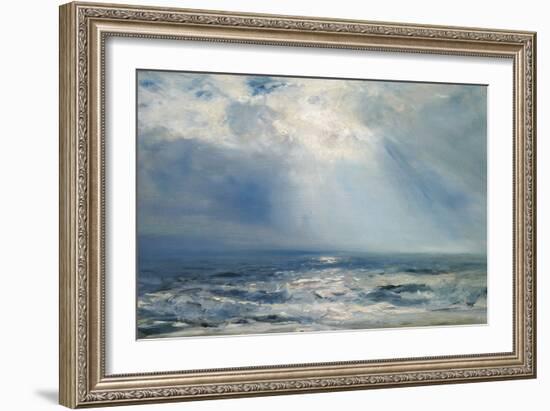 A Sunbeam over the Sea, 1890 (Oil on Panel)-Henry Moore-Framed Giclee Print