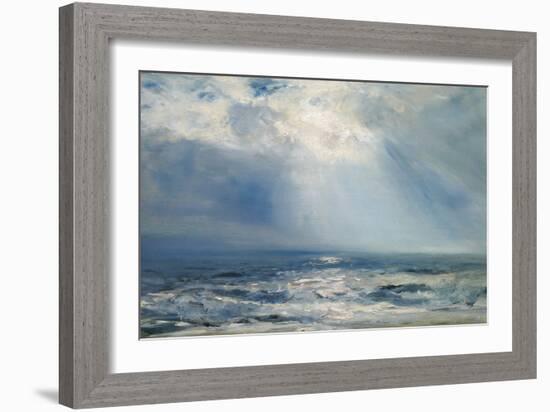 A Sunbeam over the Sea, 1890 (Oil on Panel)-Henry Moore-Framed Giclee Print